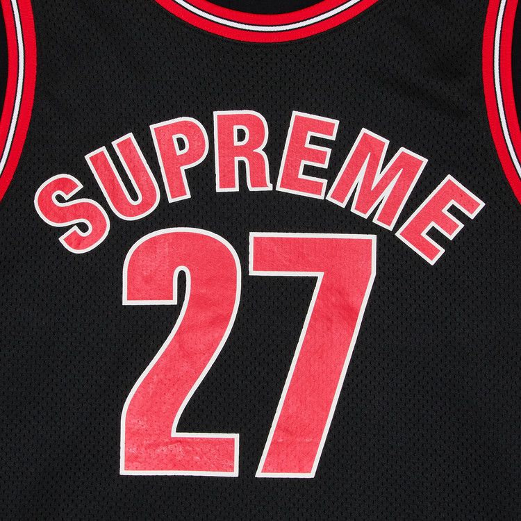 Толстовка Supreme Basketball Jersey Hooded Sweatshirt, Black — фото 3