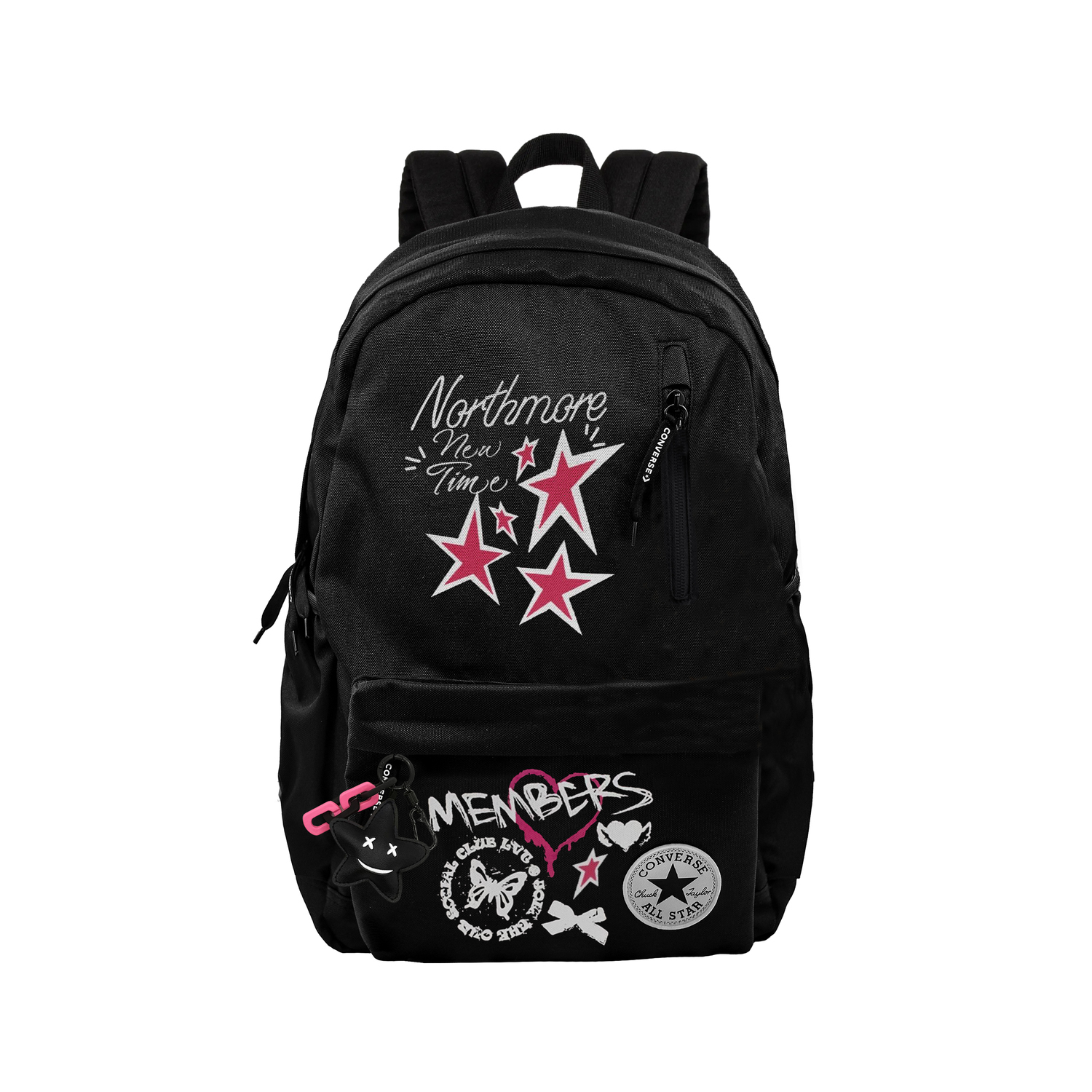 

Converse Полиэстеровый угловой островной рисунок от руки рюкзак средний унисекс разноцветный, Fresh Look Leap