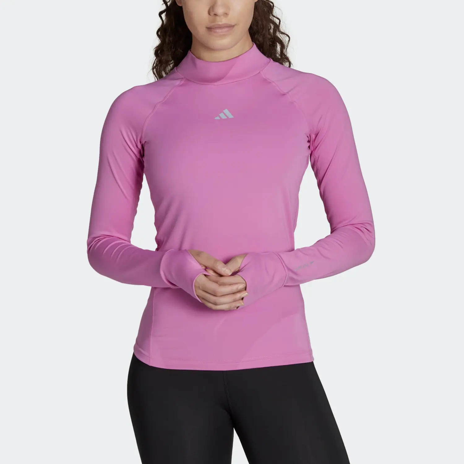 Adidas Футболка AEROREADY женская светло-фиолетовая — фото 4