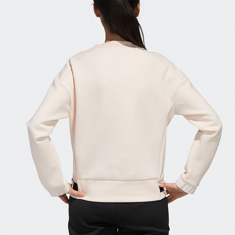Худи (WMNS) adidas Style Soft Swt logo Printing Round Neck Short Casual Sports Round Neck Pink Hoodie — фото 4