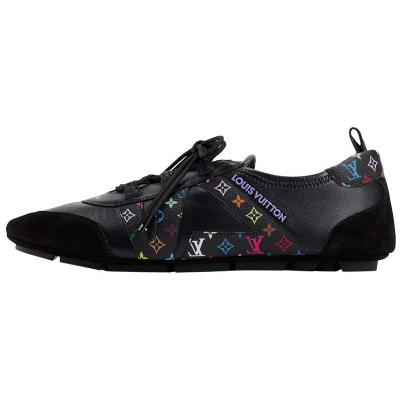 LOUIS VUITTON Кроссовки Takashi Murakami Collaboration Sneakerina кожаные низкие повседневные женские Black