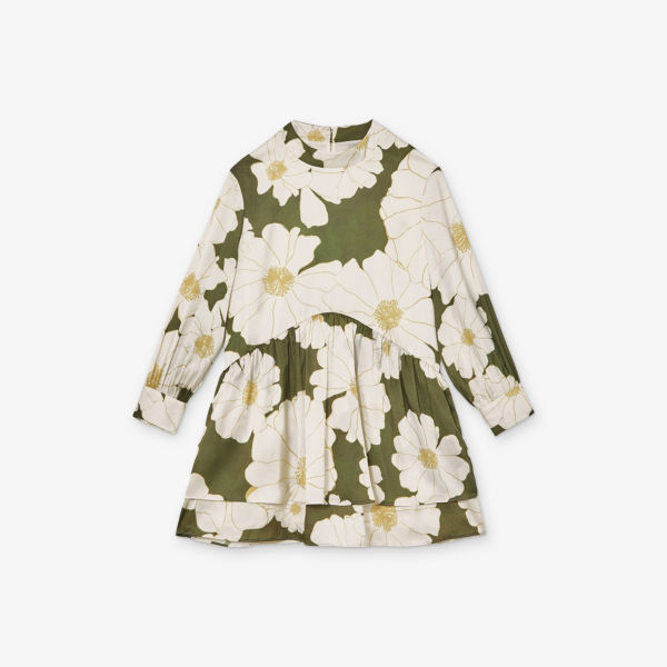 

Платье из ткани с цветочным принтом Daisy, возраст 3-9 лет Reiss, зеленый