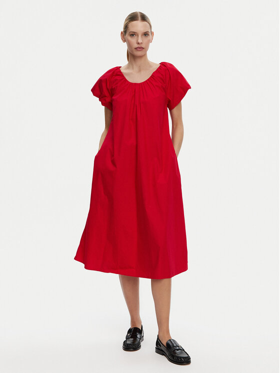 Летнее платье свободного покроя WW0WW44667 Tommy Hilfiger, красный — фото 2