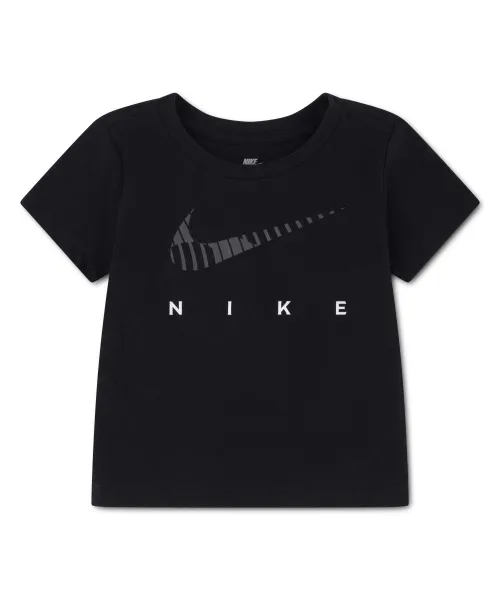 Детская футболка NIKE с логотипом чёрная — фото 2