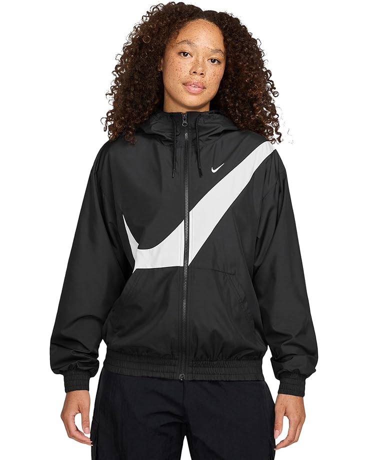 

Худи Nike Sportswear Classic Woven Uv Full Zip Logo Hoodie, цвет Black/White