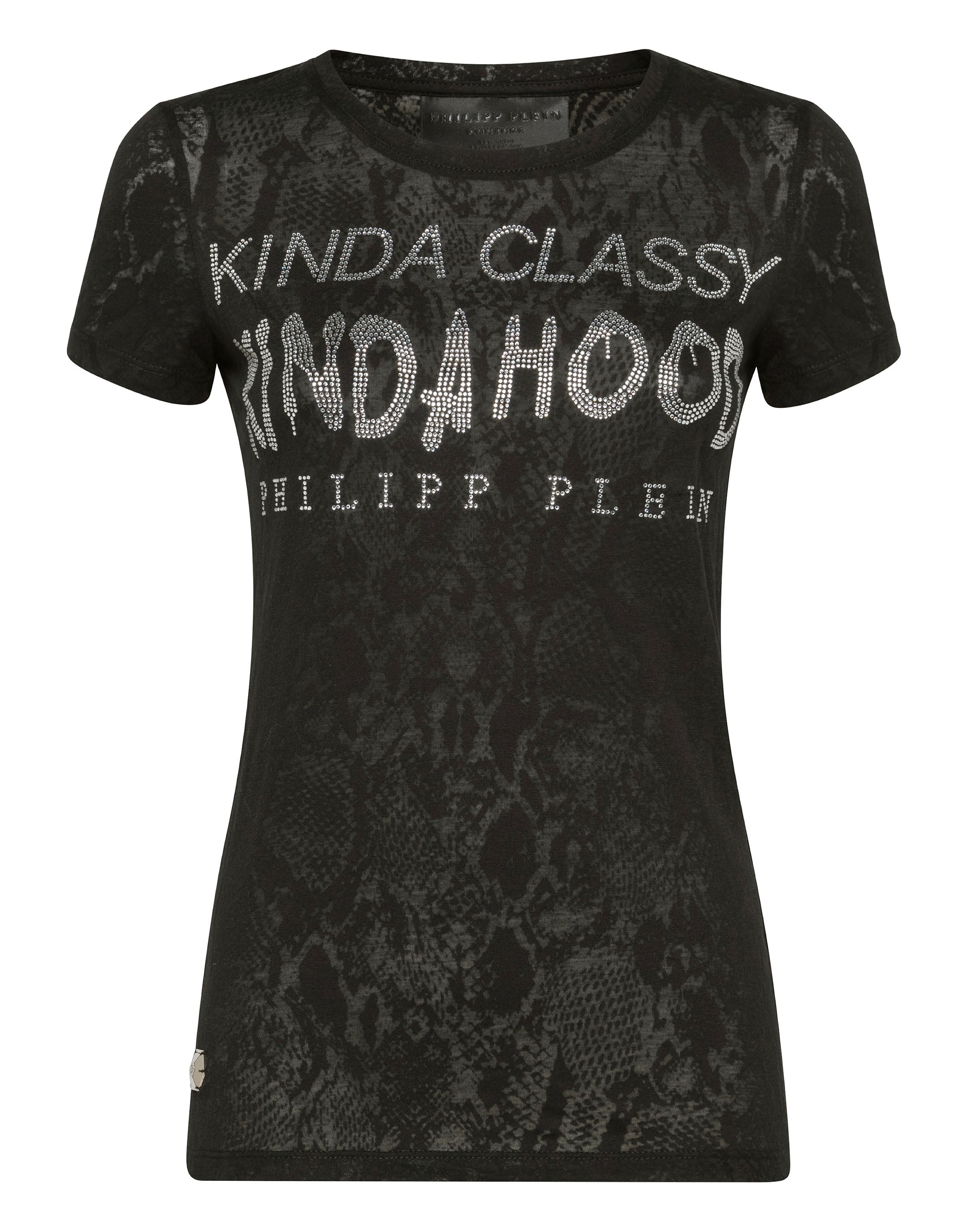 

Футболка с круглым вырезом SS Crystal PHILIPP PLEIN, черный
