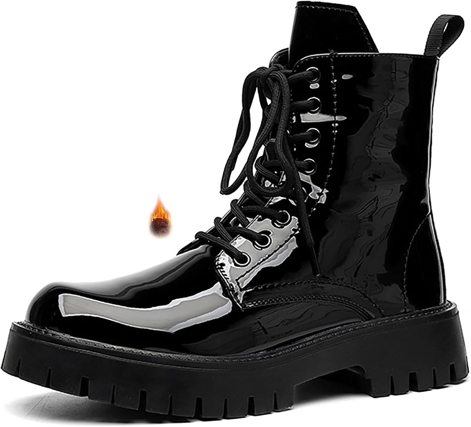 

Мужские ботинки на платформе с меховой подкладкой Qeosnbx, черный