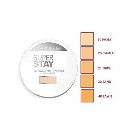 

Водостойкая пудра Superstay Maybelline