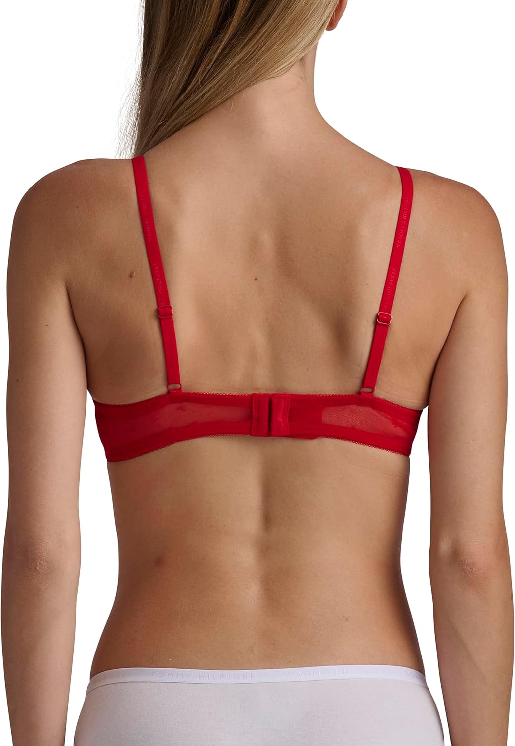 Женский бюстгальтер-балконет Tommy Hilfiger без подкладки на косточках, Tango Red — фото 4