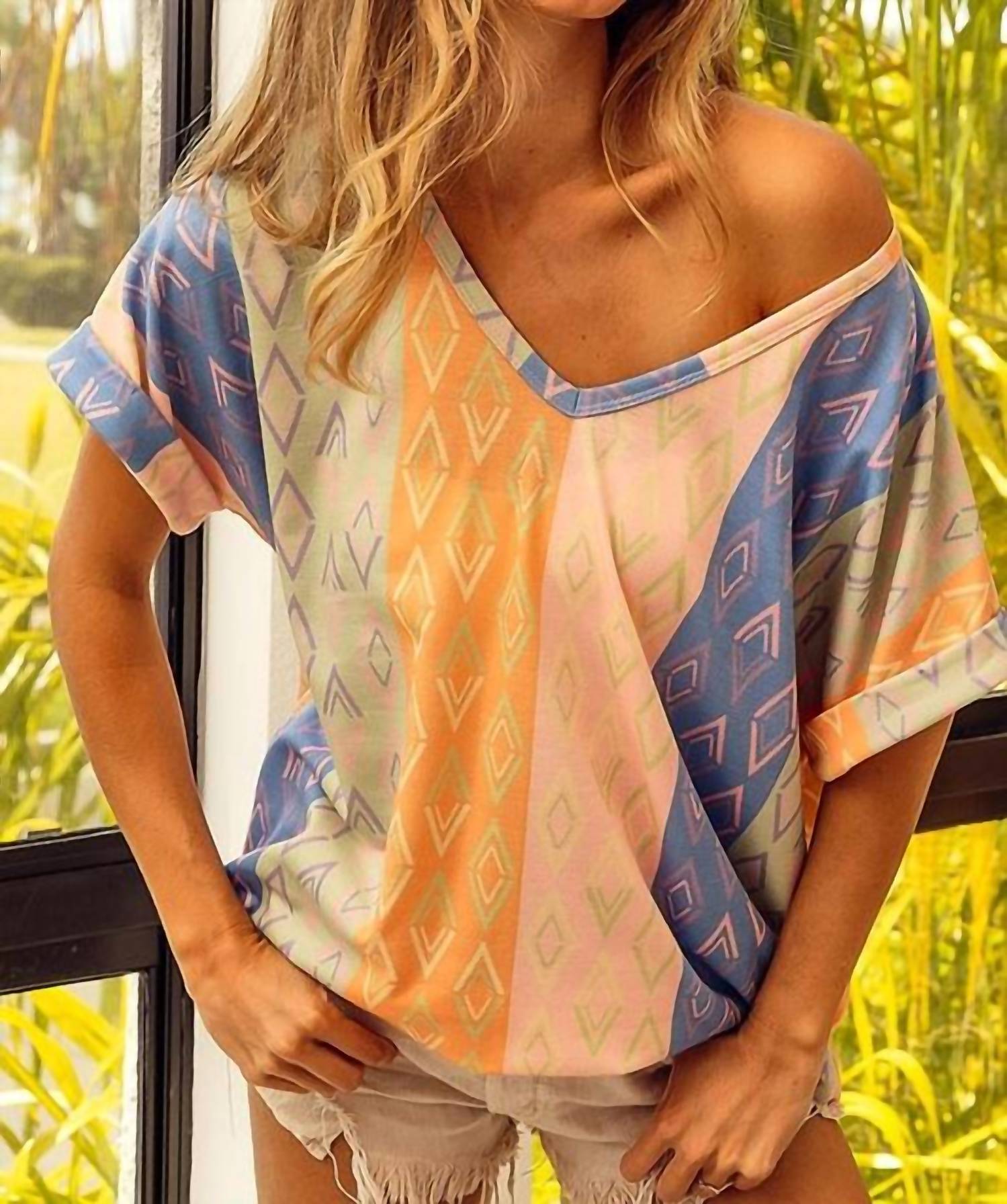 

Топ Arizona Aztec в синем/абрикосовом цвете BiBi