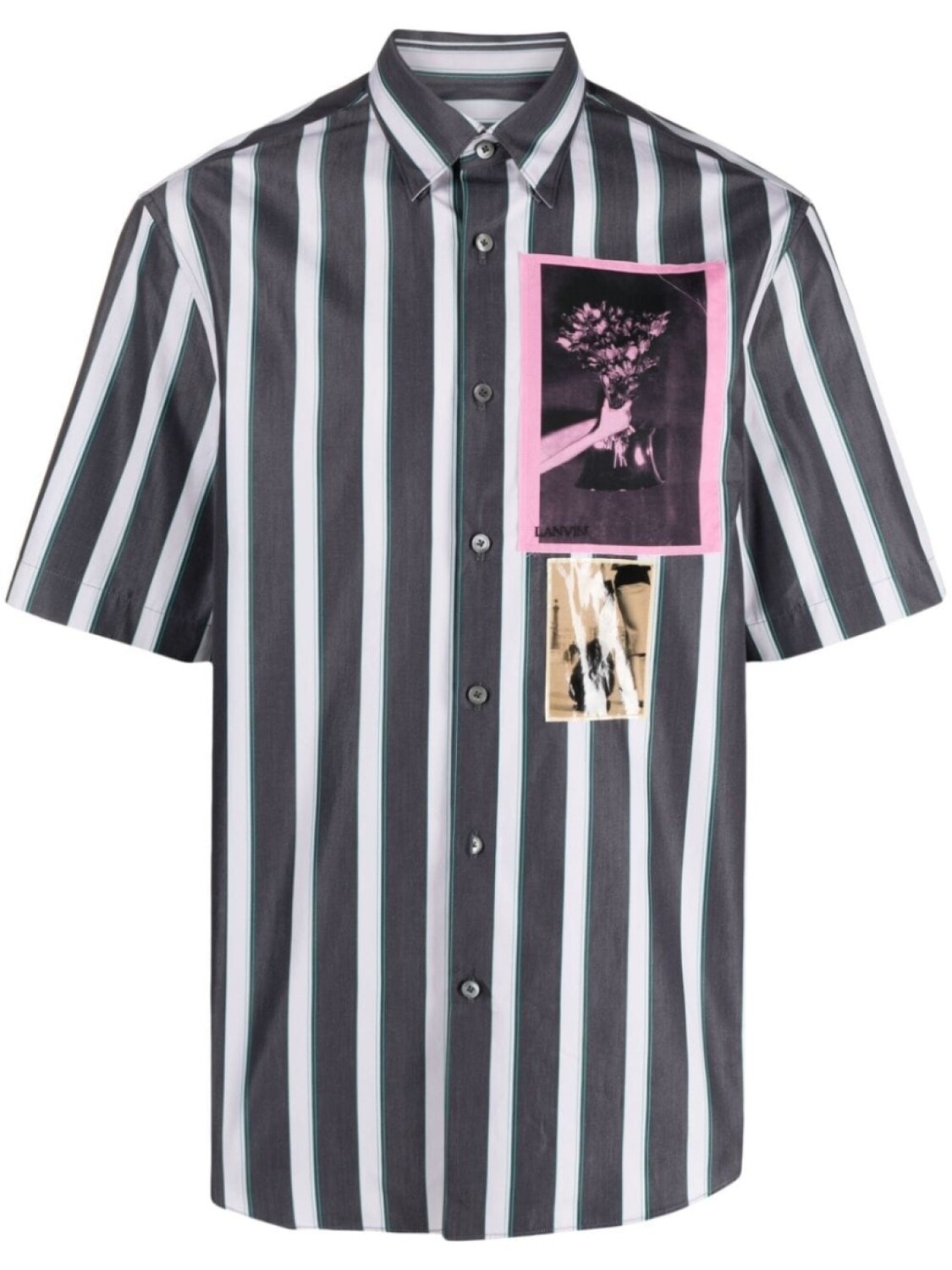 

Lanvin полосатая рубашка, серый