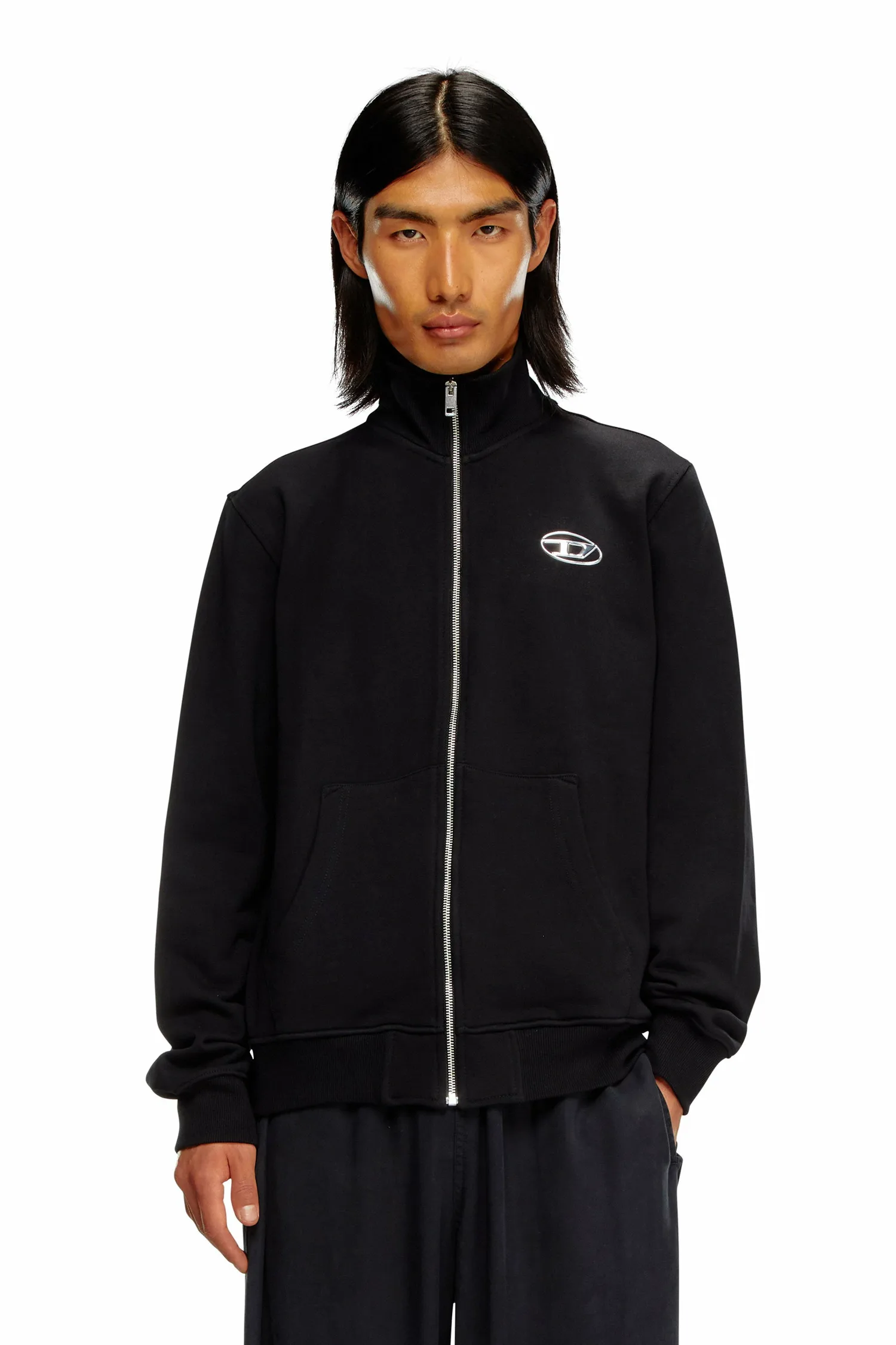 Мужские Толстовка на молнии Diesel, black