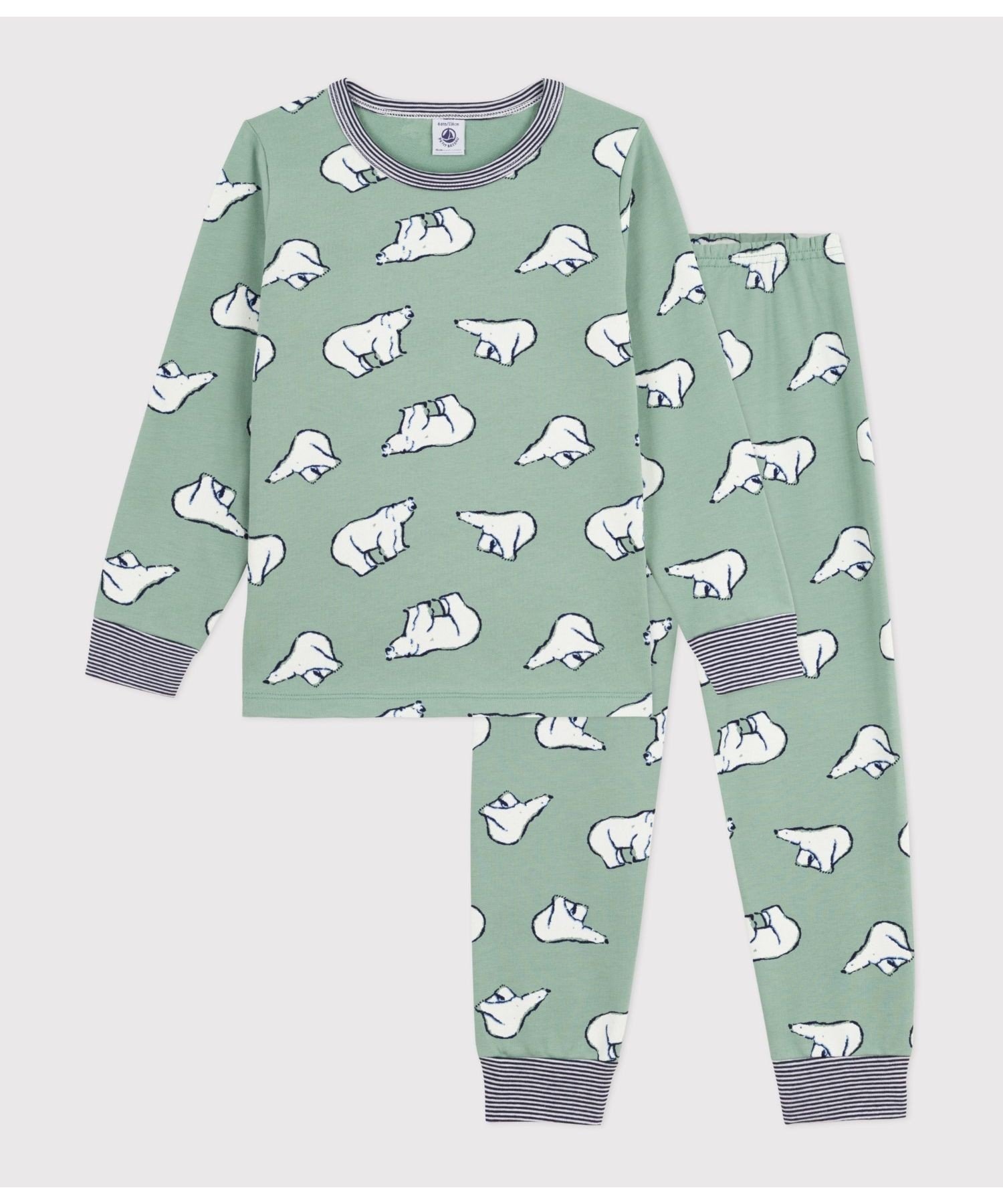 Пижама PETIT BATEAU, Light green/multicolor — фото 3