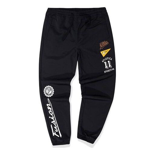 

Брюки logo alphabet printing woven sports pants black Fila Fusion, черный