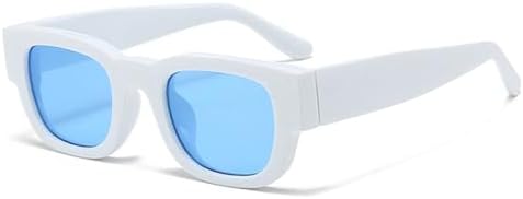 

Популярные модные квадратные солнцезащитные очки для женщин, ретро-очки конфетных цветов для мужчин, панк-очки, солнцезащитные очки UV400, трендовые солнцезащитные очки MTZJH, White Blue