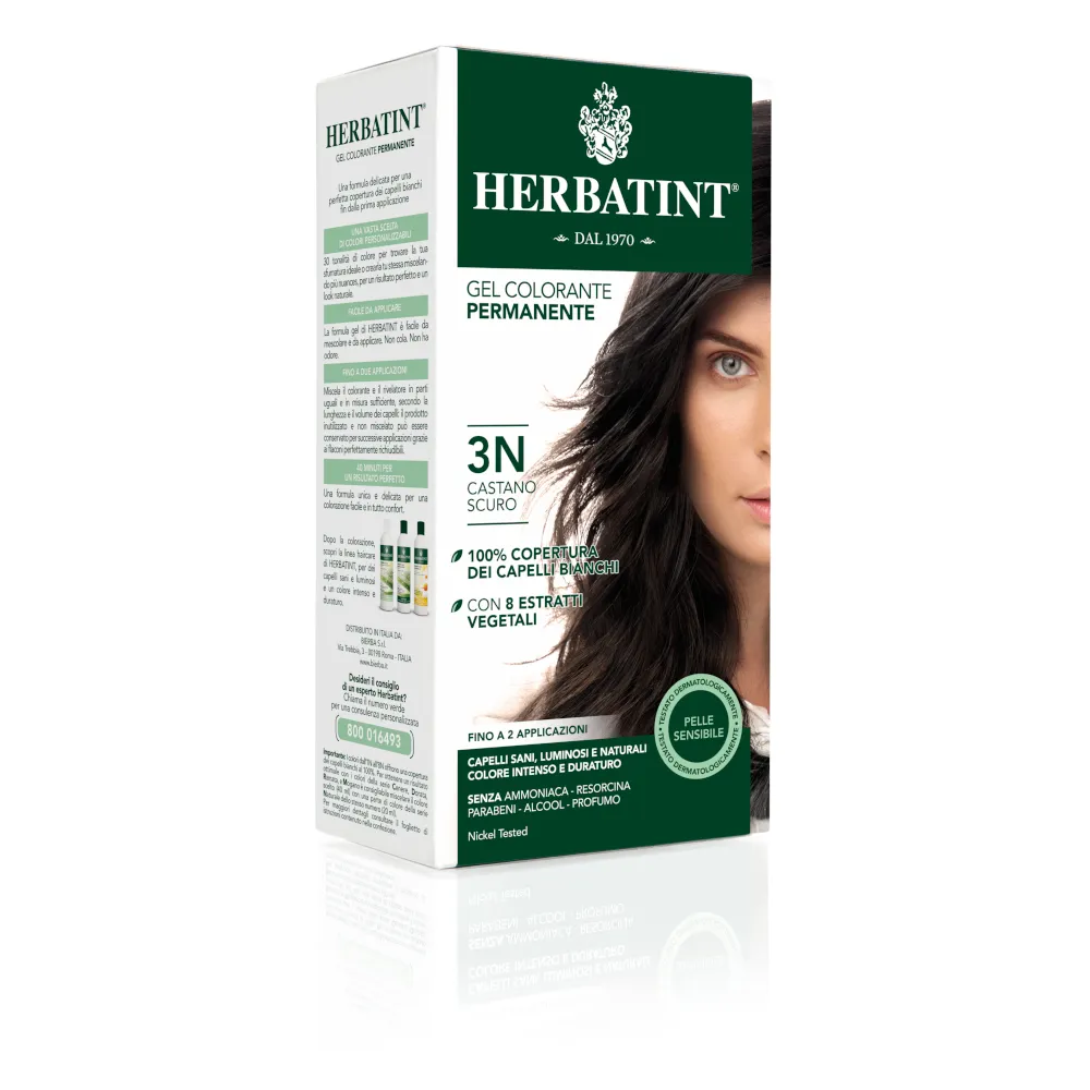 

Краска для волос Herbatint Permanent Gel 3N Dark Brown 150 мл