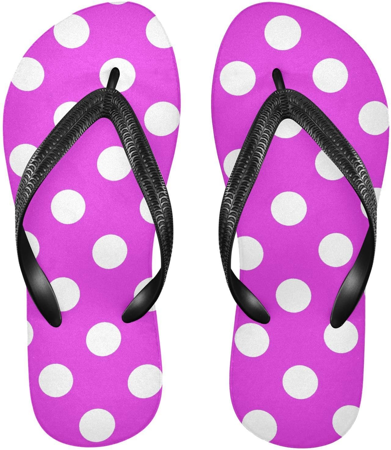 

Женские и мужские шлепанцы SPRIPORT с тонкими ремешками и горошком, удобные повседневные вьетнамки с амортизирующей подошвой, нескользящей резиновой подошвой, плоские сандалии для прогулок, пляжа и лета, пурпурный