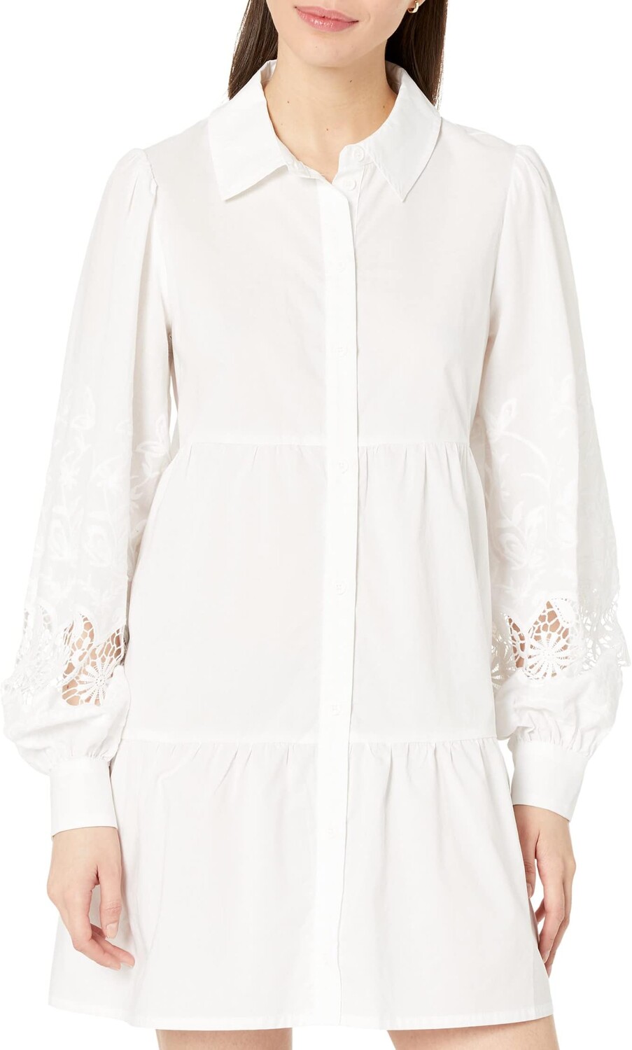 

Платье Cutwork Sleeve Babydoll Sanctuary, белый