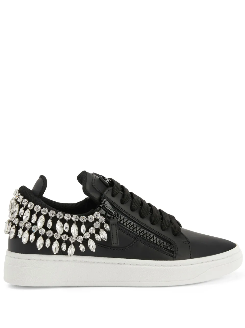 Кеды с кристаллами Giuseppe Zanotti, черный