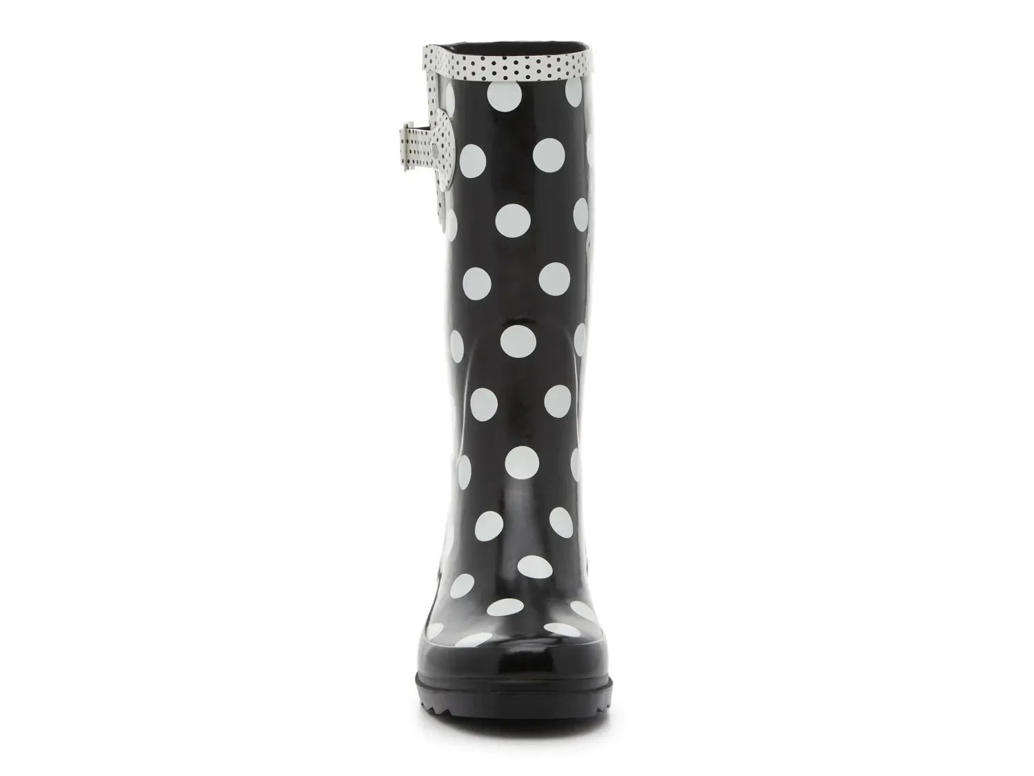 Сапоги Chooka Rob Dots Rain Boot, черно-белый узор в горошек — фото 2
