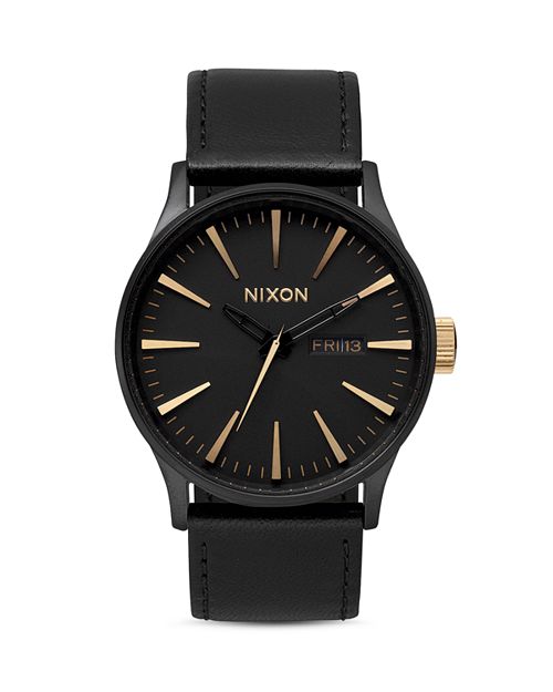 

Кожаные часы Sentry, 42 мм Nixon, цвет Black