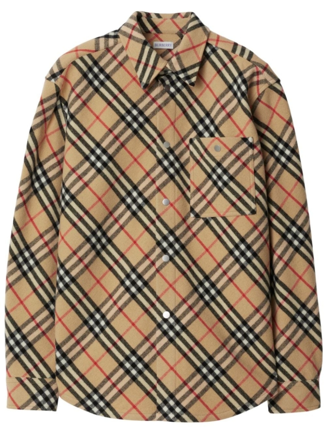 

Burberry шерстяная рубашка в клетку Vintage Check, нейтральный цвет