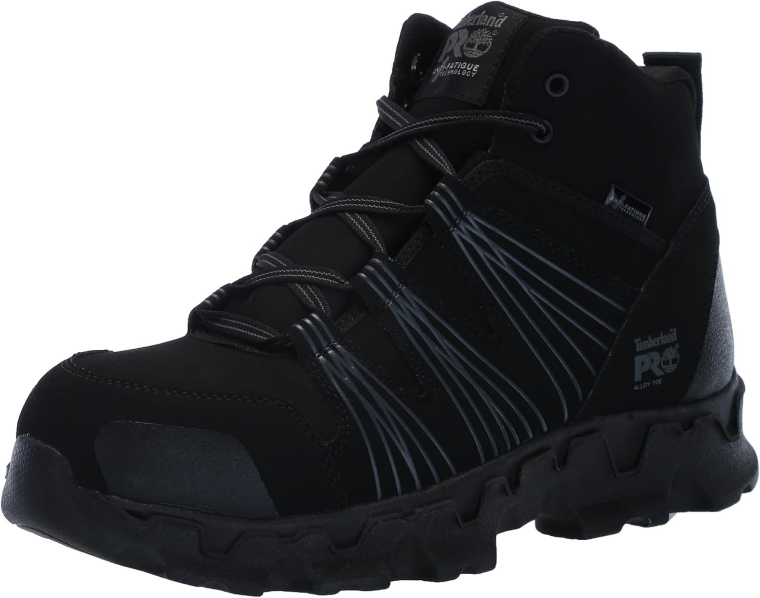 

Timberland PRO мужские ботинки Powertrain Mid Alloy Toe ESD для промышленного туризма, Black Synthetic