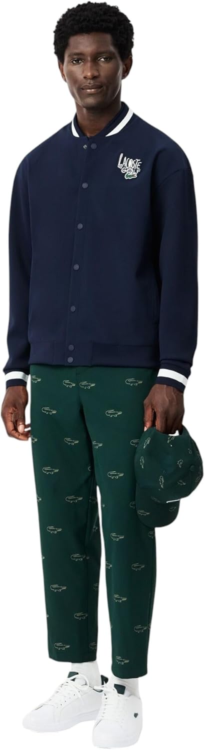Lacoste мужская спортивная ватерпруф ветровка для гольфа, Navy Blue/Flour — фото 4