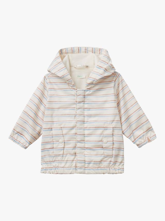 

Детская куртка в полоску Benetton, цвет White Cream
