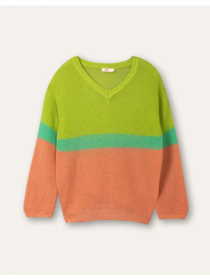 

Свитер блочной вязки Knowledge Clr с круглым вырезом зеленого цвета Oilily