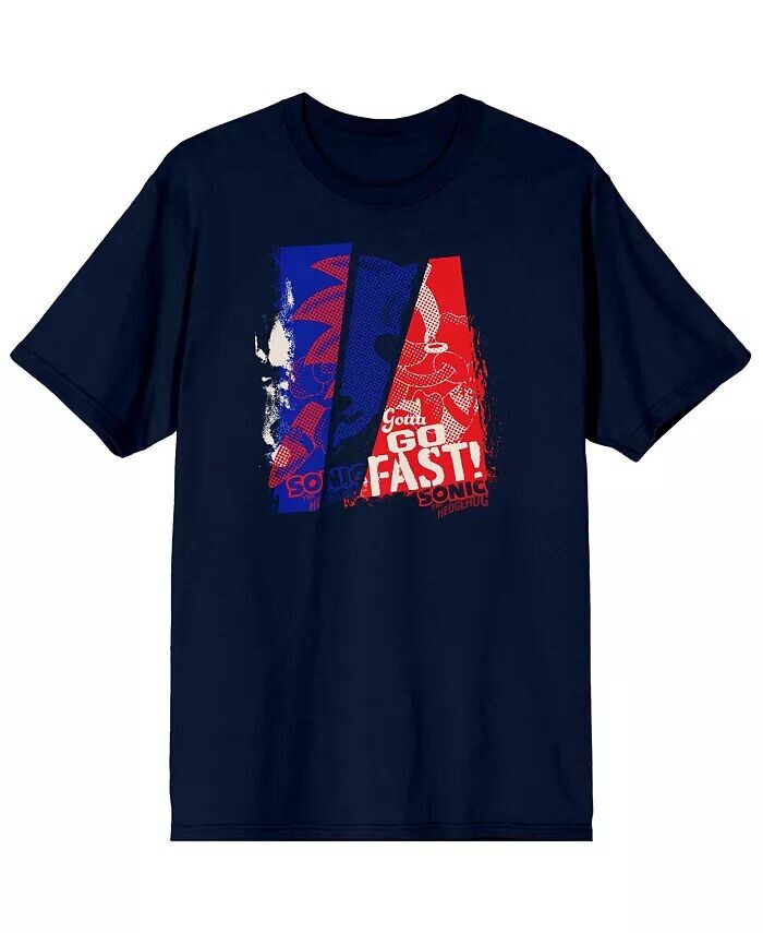 

Футболка Fast Mens Navy Blue Graphic Tee - S Sonic The Hedgehog, синий