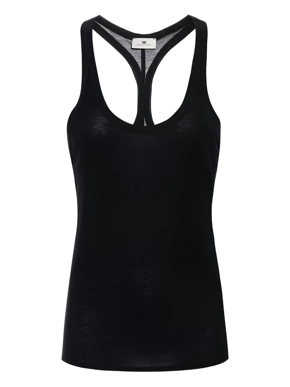 

Топ-майка с воротником-хальтер Elisabetta Franchi, черный