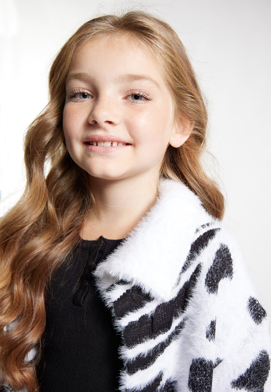 Вязаный кардиган myMo KIDS Knit Cardigan Mimo, белый — фото 3