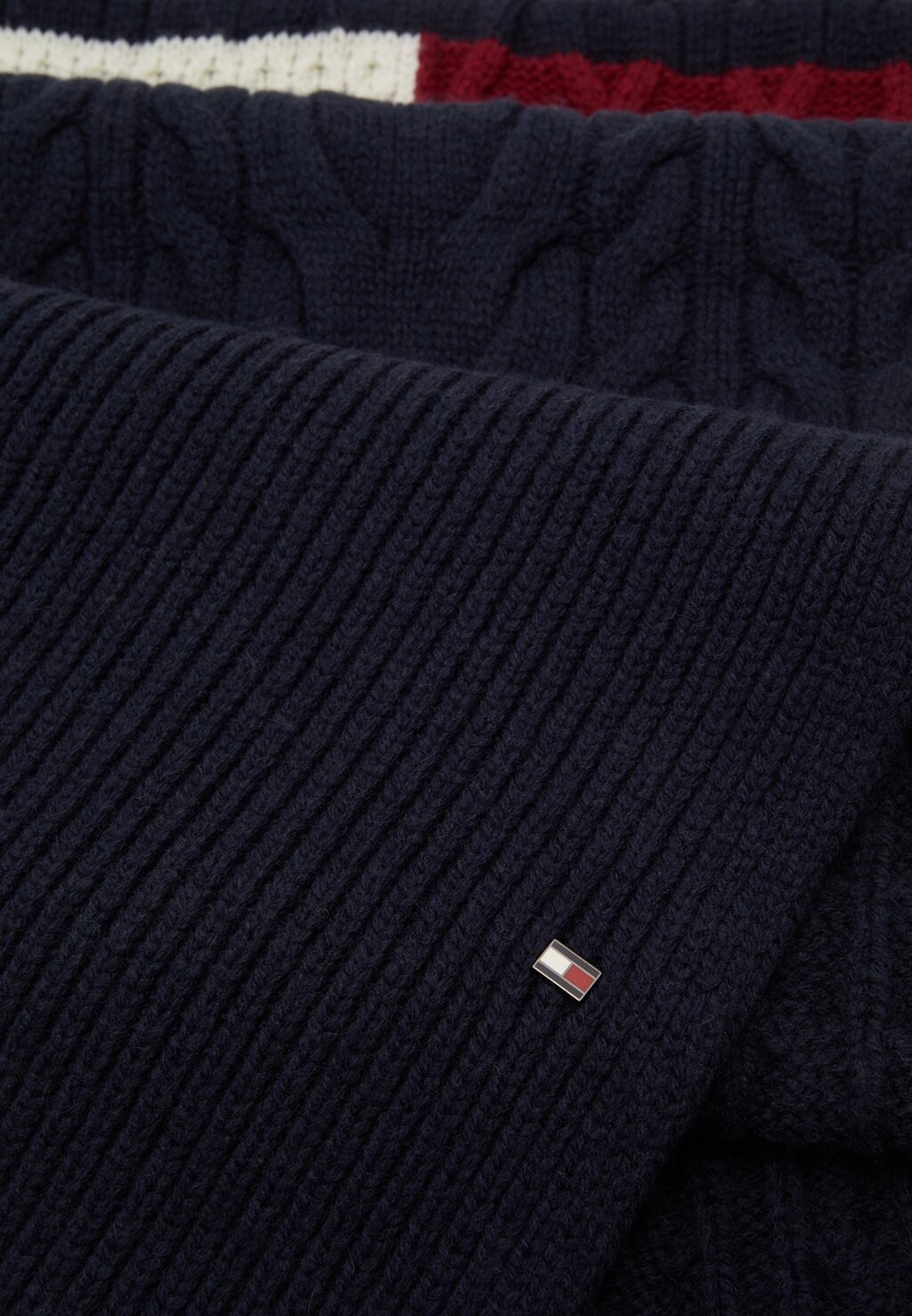 

Шарф FLAG CABLE SCARF Tommy Hilfiger, синий