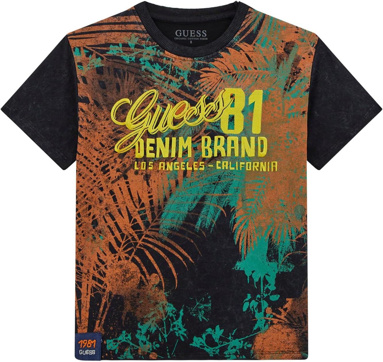 

GUESS Мужская футболка с коротким рукавом, экологичная, с принтом и вышивкой, Jet Black, Черный, GUESS Мужская футболка с коротким рукавом, экологичная, с принтом и вышивкой, Jet Black