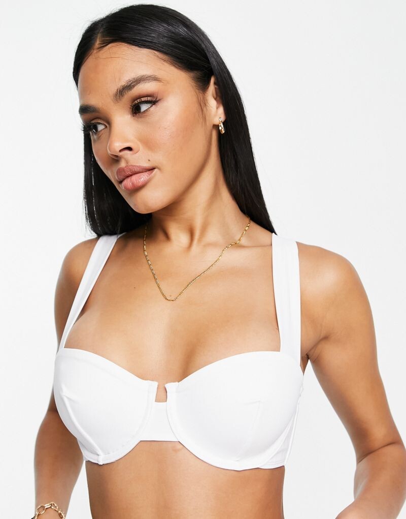 

Белый бикини-топ на косточках ASOS DESIGN Maya