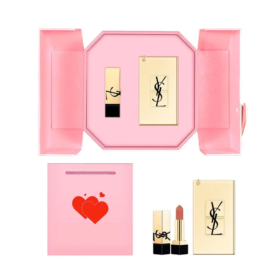 

Набор помады little gold bar для женщин SAINT LAURENT, Small Square Tube Lipstick #RM 1.3g+YSL Premium Makeup Mirror (Shopping Bag)
