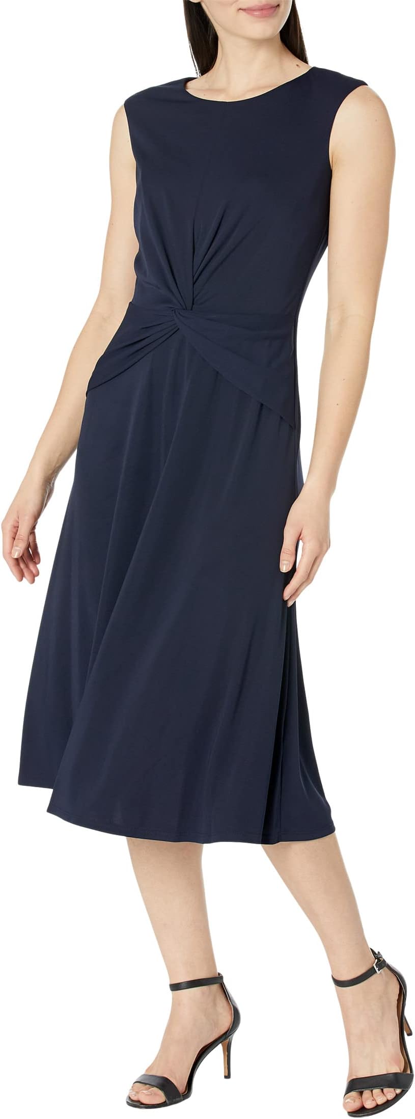 

Платье Lauren Ralph Lauren Twist Front Jersey Dress, цвет Lighthouse Navy