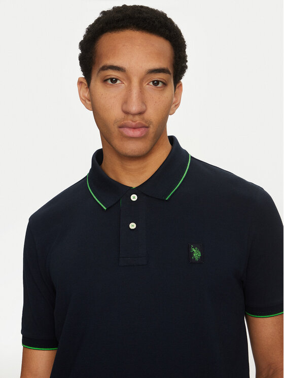 Рубашка поло стандартный крой MUP3508 U.S. Polo Assn., синий — фото 4