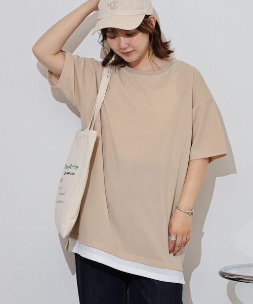 

Женская футболка с коротким рукавом, атлас, однотонная FUNALIVE, бежевый