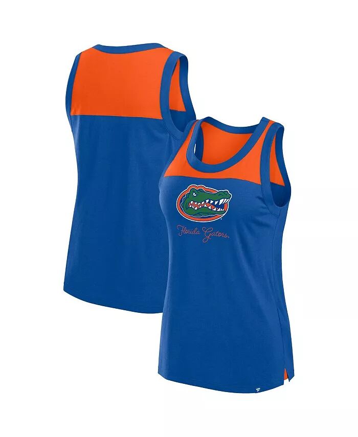 

Женская майка Royal Florida Gators Crosley с цветными блоками Fanatics, синий