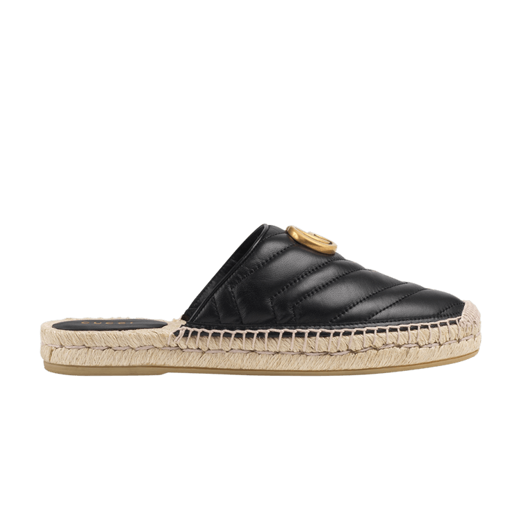 Кроссовки Gucci Wmns Espadrilles Mule 'Double G - Black', черный