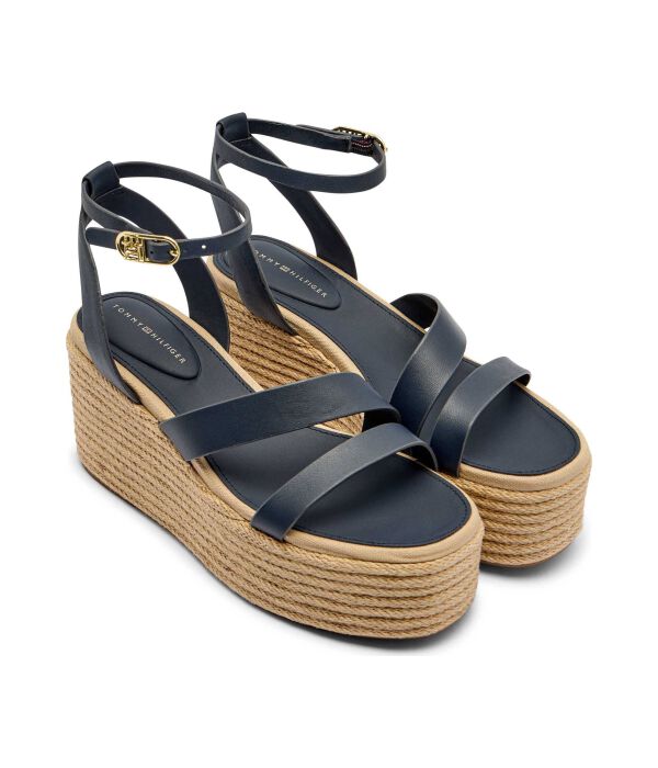 Кожаные туфли на платформе Tommy Hilfiger, синий — фото 3