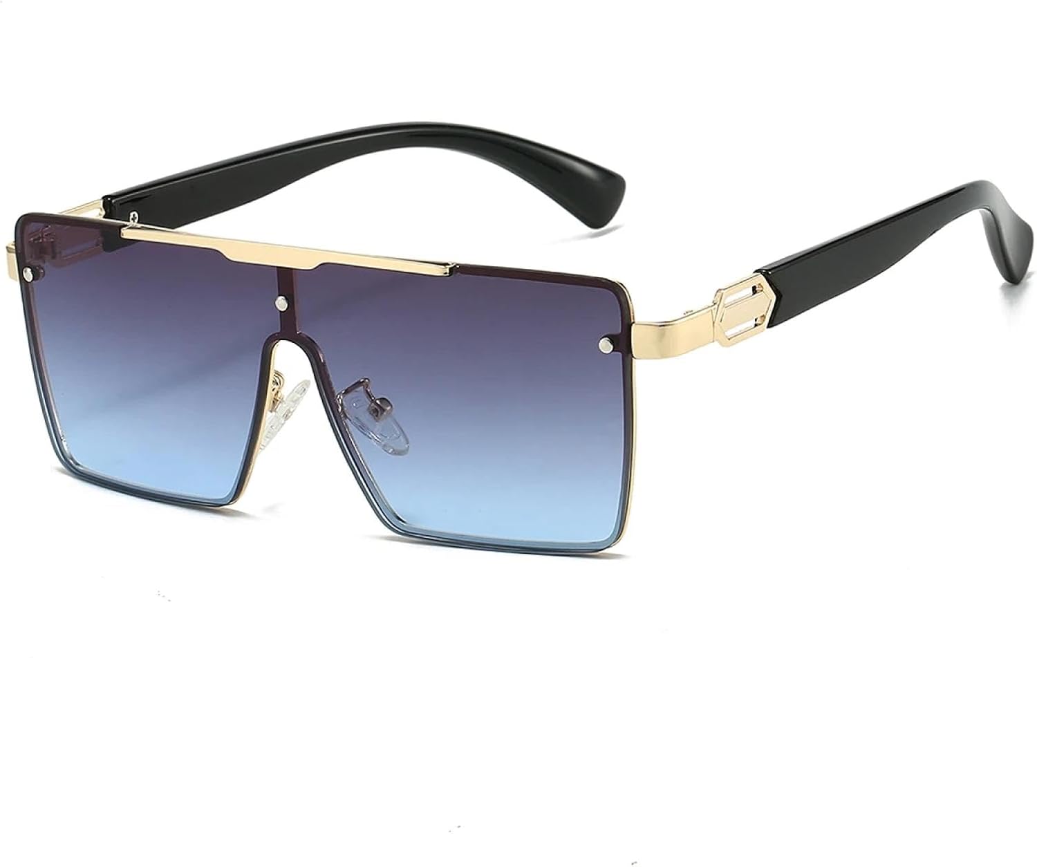 

Большие солнцезащитные очки для женщин, модные градиентные многоцветные очки для активного отдыха, стильные повседневные солнцезащитные очки для женщин TKKTLLT, Golden-grey Blue