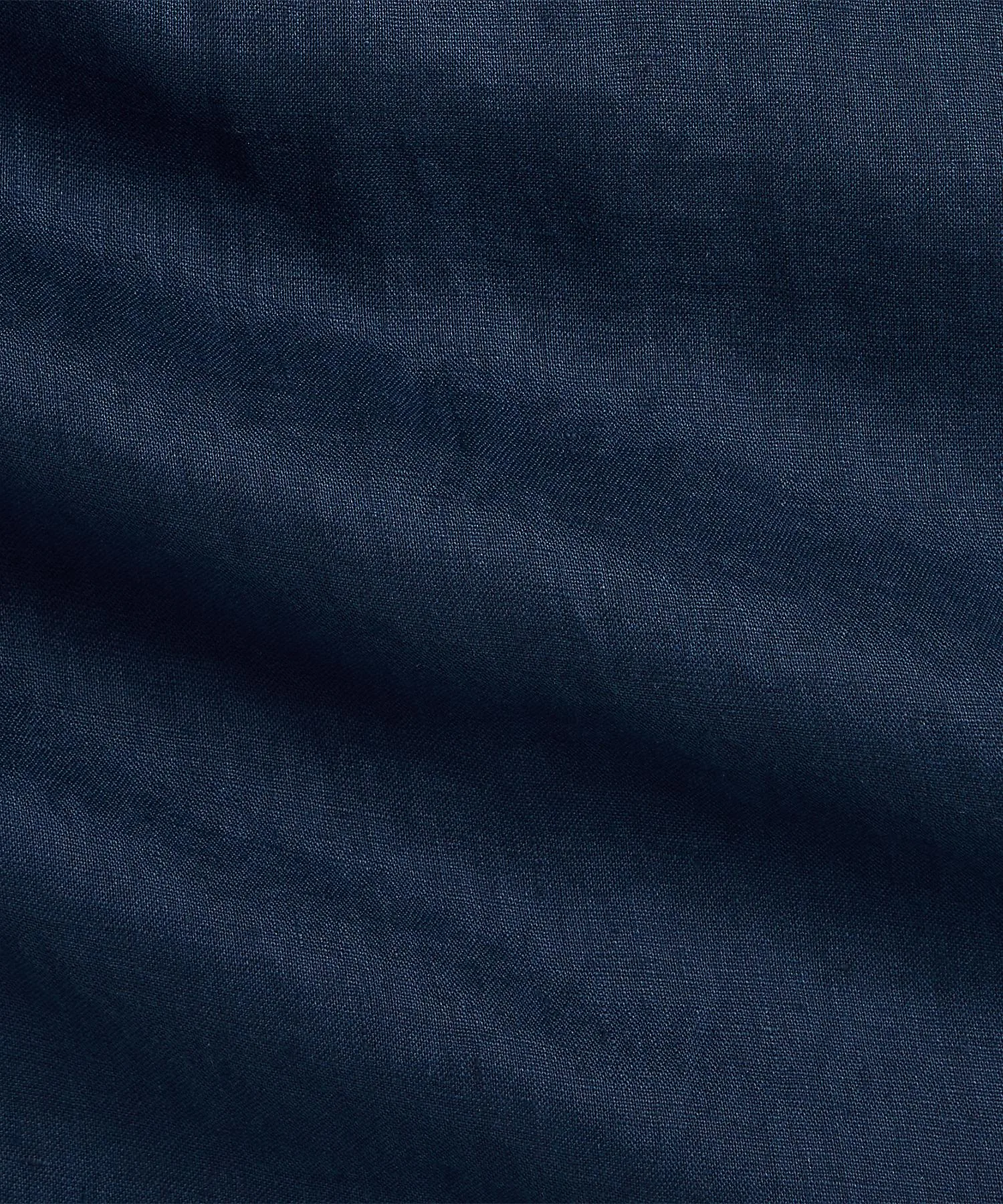 Мужская рубашка классического кроя из льна с вышитым пони POLO RALPH LAUREN темно-синяя — фото 3