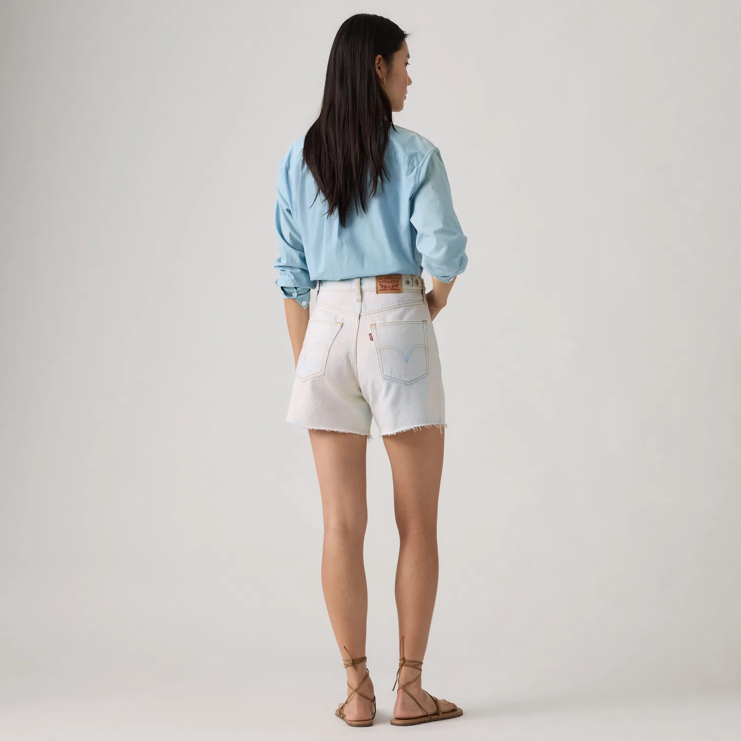Женские шорты Cinch средней длины Levi's, Light Wash — фото 3