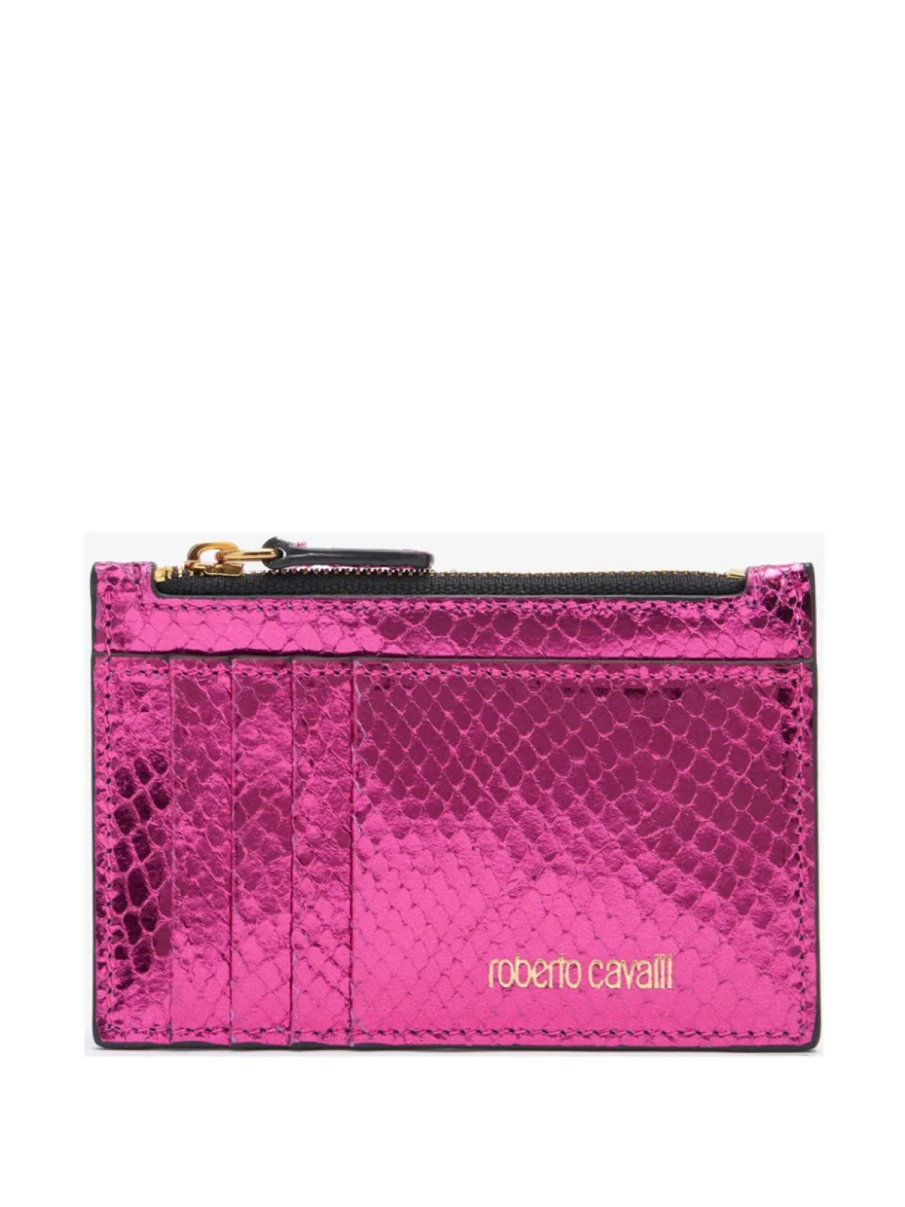 

Кожаный держатель карт Roberto Cavalli, розовый