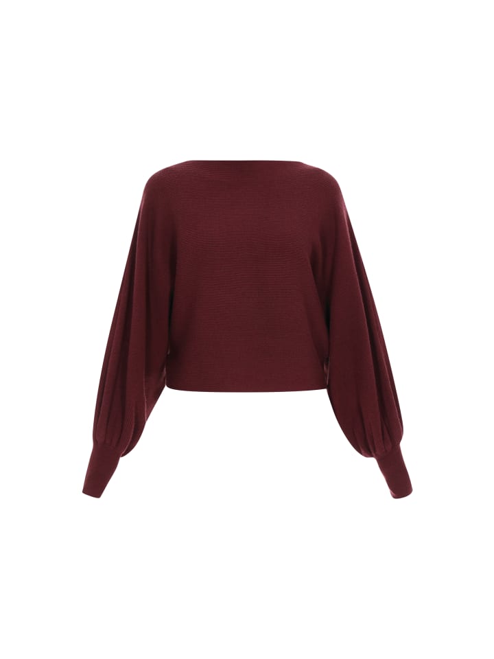 

Женский свитер винно-красного цвета DreiMaster Maritim