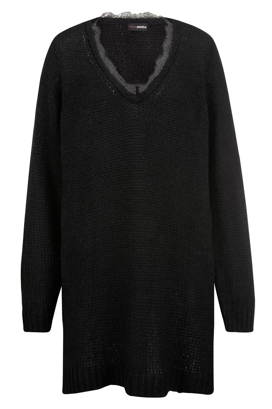 

Тонкий вязаный свитер MIAMODA Sweater, черный