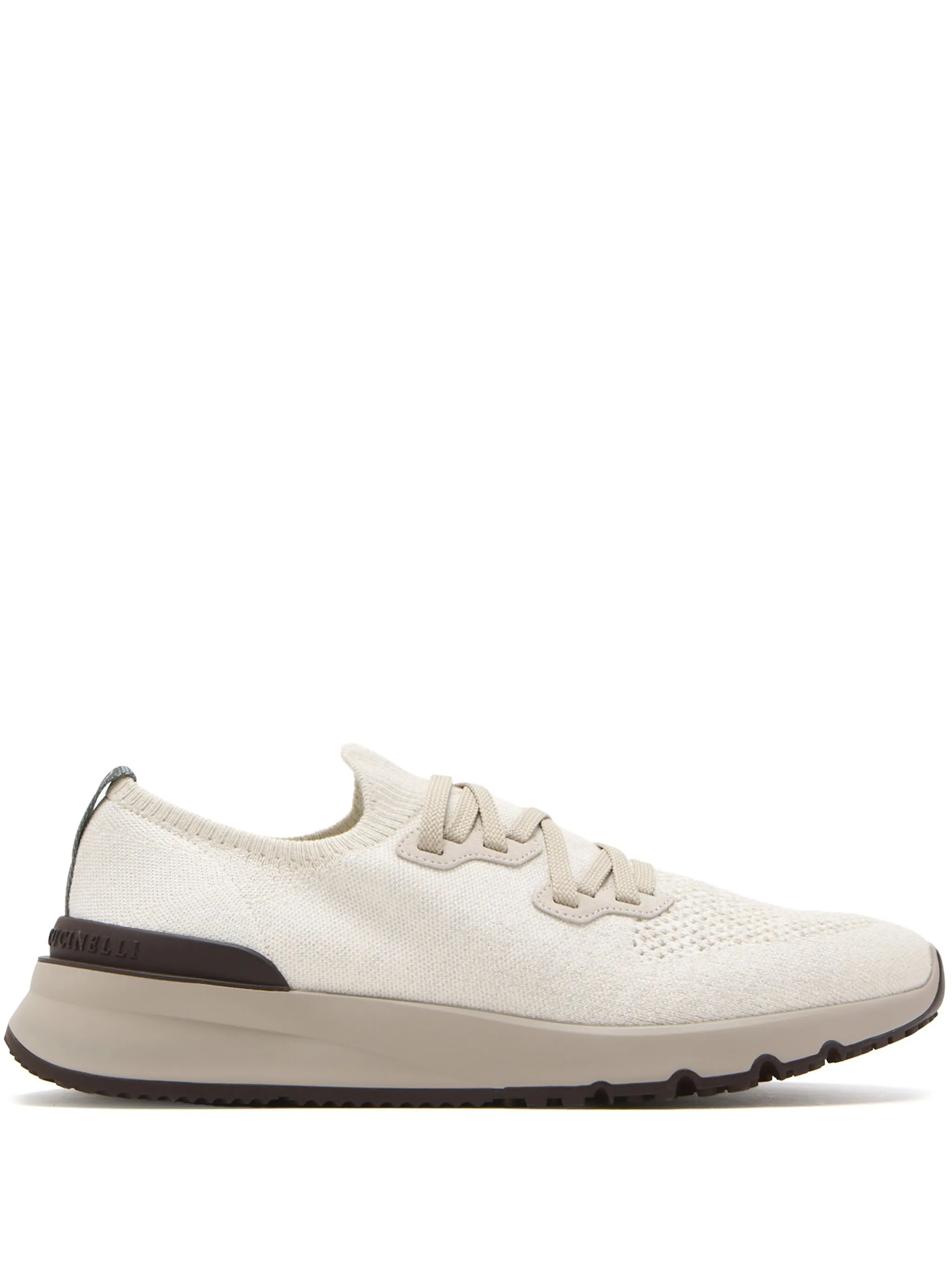 

Кроссовки Knit Runners Brunello Cucinelli, белый
